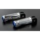 ABM / エービーエム Replacement rests rGripEvo SU 9 - rider, クランプカラー: ブラック, レストボディーカラー: シルバー, カバーカラー: レッド | 106519-F15-F11-F17