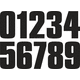 Kedo Start number set 80s-style, matt black, 112mm high, 1 piece each (0 to 9), heavy duty | 30072B
