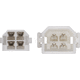 Kedo 4-Pin Connector Housing incl 2x4 round type connectors | 41545-4