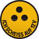 Kedo Badge 'I sh ** to 12V', diameter 80mm, yellow / black | 80115