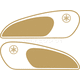 Kedo Classic Fuel Tank Decal, gold, Left / Right complete | 22666G