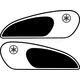Kedo Fuel Tank Decal 'Classic', black, left / right complete | 22666S