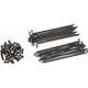 Kedo Rear Wheel Spoke Set Stainless Steel, black burnished (18 "), including nipples. | 30501B