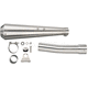 Kedo Gibbonslap Stainless Steel silencers, NOT Street Legal, incl dB killer, Connector Pipe and Bracket (in combination with center stand see item 27938) | WM0022-1