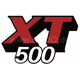 Kedo Fuel Tank Emblem / Logo 'XT500', Black / Red / White, 1 Piece (fuel tank basic color 'White'), OEM reference # 4E5-24161-00 | 28025