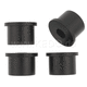 Kedo Top Yoke Bushings (Massive) for Handlebar Clamp, Black Plastic, Set of 4 | 40701