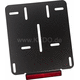 Kedo License Plate Holder for Euro License Plate 18x20cm, 2mm aluminum black coated, including e-approved reflector | 50149
