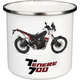 Kedo Nostalgic Mug 'T700 white / red' 300ml, enamel with metal rim (hand wash recommended) | 41581-CW