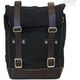 Unitgarage / ユニットガレージ Canvas side pannier 10L-14L, Black/Brown | U001_Black-Brown