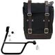 Unitgarage / ユニットガレージ Side Pannier Canvas + Right Subframe Triumph T100 (2017 until now), Black/Brown | U001+1011DX_Black-Brown