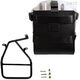 Unitgarage / ユニットガレージ Carrying system in aluminum with adjustable leather front, Quick Release System and frame, Black/Silver | U085+U000+1620-Black-Silver