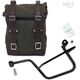 Unitgarage / ユニットガレージ Side Pannier Canvas + Left Subframe Guzzi V7, Green/Brown | U001+2213SX-Green-Brown