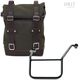 Unitgarage / ユニットガレージ Side Pannier Canvas + Left Subframe Yamaha, Green/Brown | U001+3208SX-Green-Brown