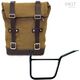 Unitgarage / ユニットガレージ Side Pannier Canvas + Left Subframe Pan America 1250, Beige/Brown | U001+3304SX-Beige-Brown