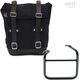 Unitgarage / ユニットガレージ Waxed Suede Side Pannier + Left frame for Ducati Scrambler 1100 with double exhaust on the right, JetBlack | U002+1009SX-JetBlack