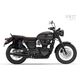 Unitgarage / ユニットガレージ Waxed Suede Side Pannier + Right Subframe Triumph T100 (2017 until now), JetBlack | U002+1011DX-JetBlack
