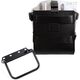 Unitgarage / ユニットガレージ Carrying system in aluminum with adjustable leather front, Quick Release System and frame, Black/Silver | U085+U000+1008-Black-Silver