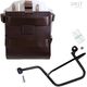 Unitgarage / ユニットガレージ Carrying system in aluminum with adjustable leather front, Quick Release System and frame, Brown/Silver | U085+U000+2213SX-Brown-Silver