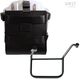 Unitgarage / ユニットガレージ Carrying system in aluminum with adjustable leather front, Quick Release System and frame, Black/Silver | U085+U000+3208SX-Black-Silver