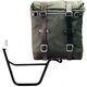 Unitgarage / ユニットガレージ Canvas Side Pannier Scram 22L-30L + Right Subframe Triumph T100 Bonneville (2001-2016), Green/Brown | U201+1005DX-Green-Brown