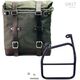 Unitgarage / ユニットガレージ Canvas Side Pannier Scram 22L-30L + Left subframe Ducati Scrambler 1100, Green/Brown | U201+1010SX-Green-Brown