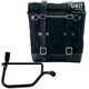 Unitgarage / ユニットガレージ Canvas Side Pannier Scram 22L-30L + Right Subframe Triumph Street Twin 900 (2016 until now), Black/Black | U201+1017DX-Black-Black