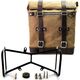 Unitgarage / ユニットガレージ Canvas Side Pannier Scram 22L-30L + Symmetrical Double Subframe NineT, Beige/Brown | U201+1632+A2-Beige-Brown
