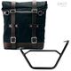 Unitgarage / ユニットガレージ Canvas Side Pannier Scram 22L-30L + Left subframe R1200 GS LC, Black/Brown | U201+1901SX-Black-Brown