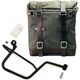 Unitgarage / ユニットガレージ Canvas Side Pannier Scram 22L-30L + Right Subframe Guzzi V7, Green/Brown | U201+2213DX-Green-Brown