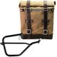 Unitgarage / ユニットガレージ Canvas Side Pannier Scram 22L-30L + Right Subframe Yamaha, Beige/Brown | U201+2504DX-Beige-Brown