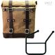 Unitgarage / ユニットガレージ Canvas Side Pannier Scram 22L-30L + Left Subframe HUSQVARNA, Beige/Brown | U201+3007SX-Beige-Brown