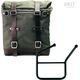 Unitgarage / ユニットガレージ Canvas Side Pannier Scram 22L-30L + Left Subframe HUSQVARNA, Green/Brown | U201+3007SX-Green-Brown