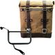 Unitgarage / ユニットガレージ Canvas Side Pannier Scram 22L-30L + Right Subframe Yamaha, Beige/Brown | U201+3208DX-Beige-Brown