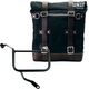 Unitgarage / ユニットガレージ Canvas Side Pannier Scram 22L-30L + Right Subframe Yamaha, Black/Brown | U201+3208DX-Black-Brown