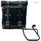 Unitgarage / ユニットガレージ Canvas Side Pannier Scram 22L-30L + Left Subframe BMW CE 04, Black/Brown | U201+3700SX-Black-Brown