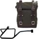 Unitgarage / ユニットガレージ Side Pannier Canvas + Right Subframe Guzzi V7_850, Green/Brown | U001+2216DX-Green-Brown