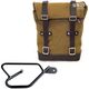 Unitgarage / ユニットガレージ Side Pannier Canvas + Right Subframe Guzzi V9 Bobber, Beige/Brown | U001+2250DX-Beige-Brown