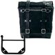 Unitgarage / ユニットガレージ Canvas Side Pannier Scram 22L-30L + Universal frame, Black/Black | U201+1006-Black-Black