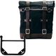 Unitgarage / ユニットガレージ Canvas Side Pannier Scram 22L-30L + Universal frame, Black/Brown | U201+1006-Black-Brown