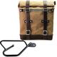 Unitgarage / ユニットガレージ Canvas Side Pannier Scram 22L-30L + Right Subframe Guzzi V9 Bobber, Beige/Brown | U201+2250DX-Beige-Brown