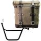 Unitgarage / ユニットガレージ Waxed suede side pannier Scram 22L-30L + Right Subframe Triumph T100 Bonneville (2001-2016), MossGrey | U202+1005DX-MossGrey