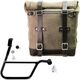 Unitgarage / ユニットガレージ Waxed suede side pannier Scram 22L-30L + Right Subframe Triumph T100 (2017 until now), MossGrey | U202+1011DX-MossGrey