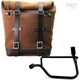 Unitgarage / ユニットガレージ Waxed suede side pannier Scram 22L-30L + Left Subframe Triumph Street Twin 900 SX (2016 until now), ColoradoBrown | U202+1017SX-ColoradoBrown