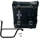 Unitgarage / ユニットガレージ Waxed suede side pannier Scram 22L-30L + Right Subframe Triumph Thruxton & Thruxton R 1200 (2016 until now), JetBlack | U202+1020DX-JetBlack