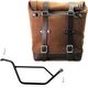 Unitgarage / ユニットガレージ Waxed suede side pannier Scram 22L-30L + Right subframe Bmw GS 850/1100/1150 e AD, ColoradoBrown | U202+1524DX-ColoradoBrown