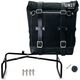 Unitgarage / ユニットガレージ Waxed suede side pannier Scram 22L-30L + Double Subframe NineT, JetBlack | U202+1626+A2-JetBlack