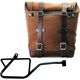 Unitgarage / ユニットガレージ Waxed suede side pannier Scram 22L-30L + Right Subframe Guzzi V7_850, ColoradoBrown | U202+2216DX-ColoradoBrown