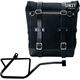 Unitgarage / ユニットガレージ Waxed suede side pannier Scram 22L-30L + Right Subframe Guzzi V7_850, JetBlack | U202+2216DX-JetBlack