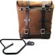 Unitgarage / ユニットガレージ Waxed suede side pannier Scram 22L-30L + Right Subframe Guzzi V9 Bobber, ColoradoBrown | U202+2250DX-ColoradoBrown