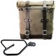 Unitgarage / ユニットガレージ Waxed suede side pannier Scram 22L-30L + Right Subframe Guzzi V9 Bobber, MossGrey | U202+2250DX-MossGrey